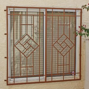 Diamond Pattern Window Grill Design