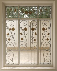Floral Window Grill Design