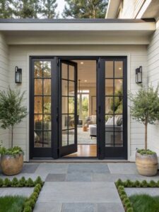 Modern Glass and Metal Entrance Door