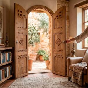 Traditional Carved Wooden Door